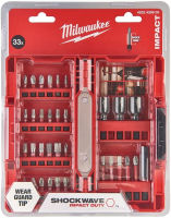 Milwaukee 4932430905 Shockwave Impact Bits and Nut Drivers Set (33 Piece), Red