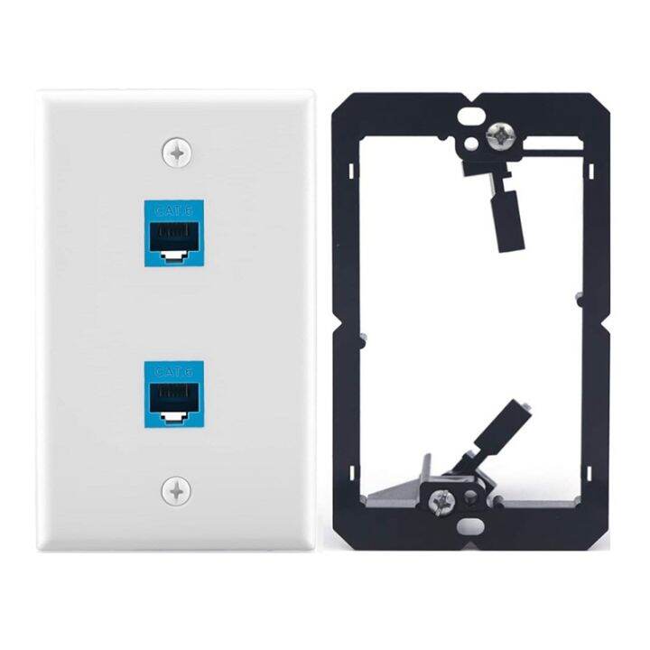 Plastra A Muro Keystone Doppia Gang 12 Porte RiteAV - Colore Grigio - Vuota Per Connessioni A/V
