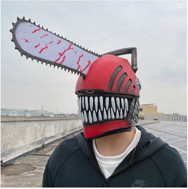 Chainsaw Man Denji Mask Cosplay Latex Masks Helmet Masquerade