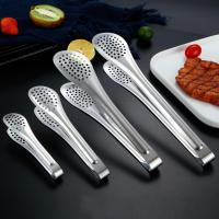 【DT】Stainless Steel Food Tong Kitchen Utensil Cooking Tool Anti Heat Steak Clip Baking Barbecue  Food Kitchen Tools