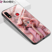 Jizetin เคสใส่โทรศัพท์แก้วสำหรับ Infinix Hot 7 Hot 7 Pro X624B 8 X624 X625 X625B X625D X650กันกระแทก X650C 3D รอยยิ้มชุดเจ้าหญิงกระจกเทมเปอร์ปลอกตัวเครื่อง