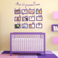 Baby Album My First 12 Months Vinyl Carving Wall Stickers Kids Room Poster Home Fashion Simple Decorative Painting SP-169