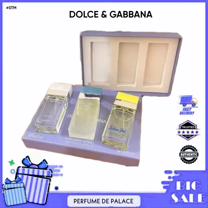 Dolce and Gabbanas D&G perfume set 3 in 1 Lazada PH