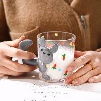 Spot parcel postins Wind Glass Creative Bunny with Handle Good-looking Household Water Cup Office Coffee Cup Breakfast Cup