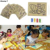 2/5pcs/lot DIY Color Kids Color Sand Painting Art Creative Drawing Toys Sand Paper Art Crafts Toys for Children Sands Painting