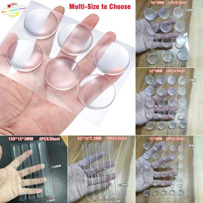 1 Sheet Clear Soft Silicone Door Stopper Bumper Mute Stickers Wall Protection Muffler Pad Door Stopper Furniture Anti-crash Pad