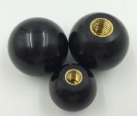 GJPJ-2 Pcs Lathe Tractor Machine Plastic Round Ball Knob Handle Black M5/m6/m8/m10* Ball Diameter 16/20/25/30/32/40mm