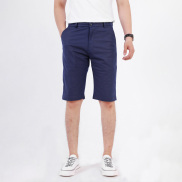 Quần Short Nam Cotton Cao Cấp 3006T Dáng Slim Màu Xanh Tím Than