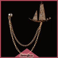 Jettingbuy】เซลเรือจักรยานเข็มกลัดใบเมเปิลคริสตัลพู่โซ่ปกเสื้อชุดเสื้อเข็มกลัดสำหรับผู้หญิงผู้ชายหน้าอกรองเท้าลายดอกไม้หมวกเครื่องประดับ