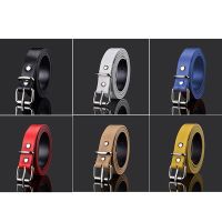 【CW】 Children Leather Belts For Boys Girls Kid Waist Strap Waistband Easy Metal Buckle For Jeans Pants Trousers Adjustable Belt