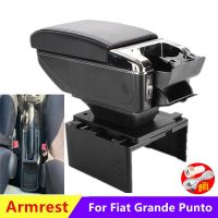 For Fiat Grande Punto Armrest box For Fiat Punto car armrest box central Storage box Interior Retrofit with USB Car Accessories Pipe Fittings Accessor