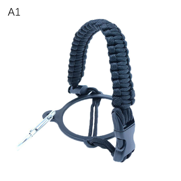 Paracord Handle For Hydro Flask Water Bottle Survival With Safety Ring  Carabiner Compass Fits Wide Mouth
