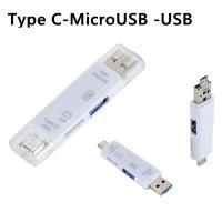 【Fast-selling】 BGGQGG Type C-ไมโคร USB และเครื่องอ่าน OTG USB 3 In 1ความเร็วสูง OTG TF/USB สำหรับส่วนขยายคอมพิวเตอร์