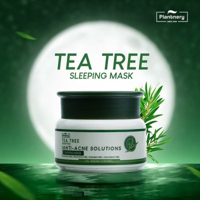 Plantnery Tea Tree Sleeping Mask 50 g ที ทรี สลีปปิ้งมาส์กข้ามคืน สำหรับผู้มีปัญหาสิว