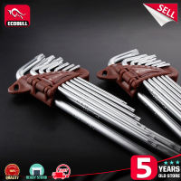 LIJIAN 9pcs Torx Hex Key Wrench Set T10-T50 Cr-V Long Size With Chrome Plated Surface Finish