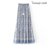 【CW】 Boho Fashion Hippie Beach Floral Print Skirts Waist  Skirt