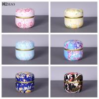 1pcs Japanese-Style Mini Portable Tin Cans Packaging Tea Containers Candle Cans Tea Box Candy Snacks Small Round Cans Storage Boxes