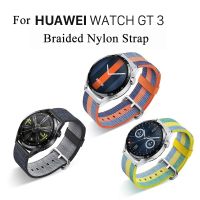 [HOT T] สายรัดข้อมือสายผ้าไนลอนสำหรับนาฬิกา Huawei ถัก GT2 GT3 GT 3 Pro GT 2 Pro สายนาฬิกาสำรองสำหรับนาฬิกา Huawei 3/3 Pro,20/22มม.