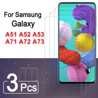 [3Pcs] A51 A71 A72 A73กระจกนิรภัยป้องกันหน้าจอสำหรับ Samsung Galaxy A52 A52s A53เกราะป้องกันแผ่น Galaxya71 Samsunga72 Temper Glass ฟิล์ม