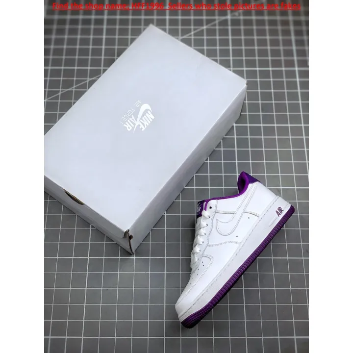 nike air force 1 white and purple