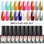 Arte Clavo Gel Nail Set 20PCS Polish Hybrid Varnishes UV LED Lamp Gel Kits
