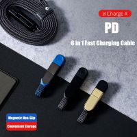 6 in 1 Keyring PD fast charging Adapter InchargeX Charge Cable PD 100W USB micro Type C Data Transfer Charge for Iphone Android