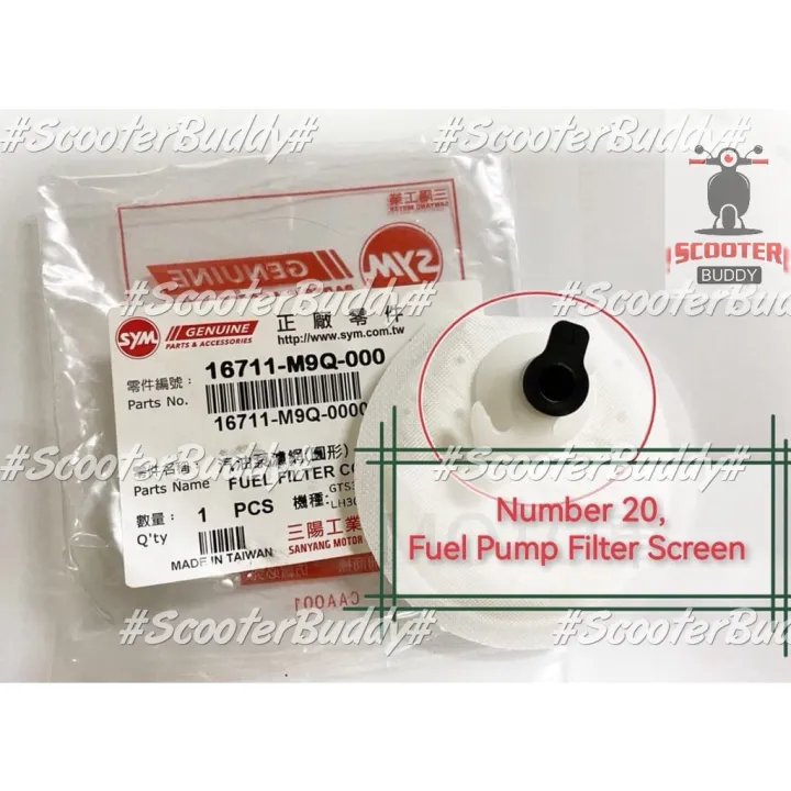 ORIGINAL SYM (NO.20) FUEL PUMP FILTER SCREEN (16711M9Q000) Symphony