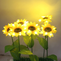 Solar Sunflower Lights 2 Pack Garden Outdoor Waterproof Decorative Solar Light for Garden Patio Lawn Yard Porch Walkway Backyard