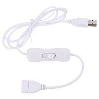 USB 2.0 3.0 Male to Female Extension Data Cable with ON/Off Switch for USB LED Strips Fan Charger Laptop Desk Lamp