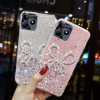 เคส C53สำหรับ Realme เคสโทรศัพท์ลายท้องฟ้าระยิบระยับสุดหรูประดับพลอยเทียมรูปผีเสื้อสำหรับหญิงสาวเคสป้องกันการกระแทกกรอบด้านหลังเป็นซิลิโคน