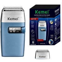 【DT】 hot  Original Kemei 3-Speed Motor Hair Beard Electric Shaver For Men Rechargeable Razor Bald Head Shaving Machine With Extra Mesh