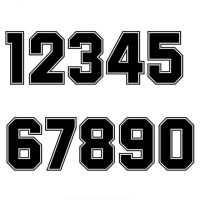 ตัวเลข A1111 0 1 2 3 4 5 6 7 8 9สติกเกอร์ติดรถยนต์อุปกรณ์หมวกกันน็อคสติ๊กเกอร์ไวนิลติดรถยนต์รถแข่ง