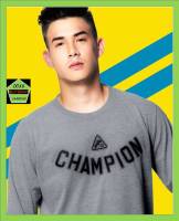 Rudedog เสื้อแขนยาว ชาย หญิง  รุ่น Champion  สีเทาอ่อน