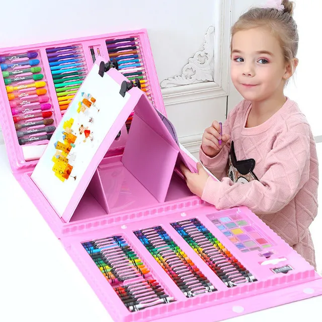 208 Pcs Kids Art Set Deluxe Drawing Set, Painting, Drawing & Art Supplies  For Girls Boys Teens Artist, Double Sided Drawing