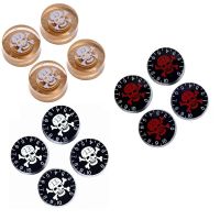 4PCS Speed Control Knobs with Skull Logo Tone Volume Buttons for LP SG Guitar Replacement Guitar Bass Accessories