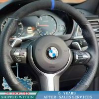 Customized Car Steering Wheel Cover Suede Braid For BMW M Sport F30 F87 M2 F80 M3 F82 M4 M5 F12 F13 M6 F85 X5 M F86 F33 X6