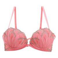 Annebra บราเสริมทรง ตะขอหน้า มีโครง เสริมฟองน้ำ Front Closer Mold Bra Bloom Up รุ่น AB1-564 สี Light Orange