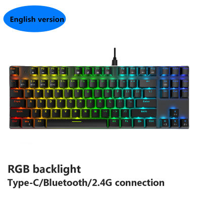 Metoo mini Portable Wireless bluetooth mechanical Keyboard Red Switch Gaming Keyboard type-c-USB For Desktop Tablet Laptop