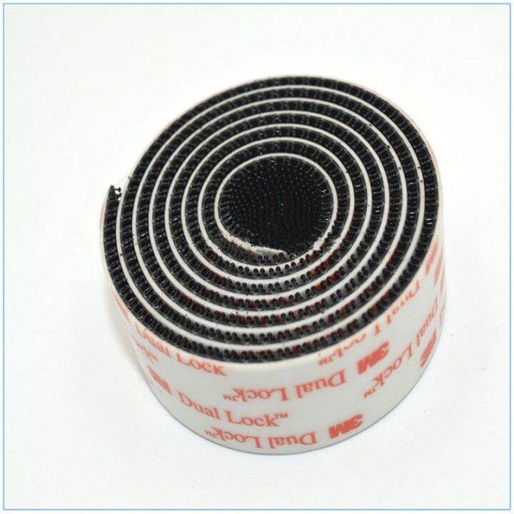 1meters-dual-lock-sj3550-reclosable-fastener-tape-mushroom-self-adhesive-tape-black-color-type-250-hook-and-loop-magic-tape