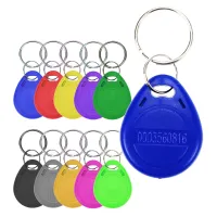 卍 50pcs 125Khz Proximity RFID Read Only Tag TK4100 EM4100 Keyfobs Access Control Smart Card 10 Colors Free Shipping