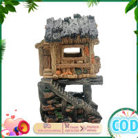 Simulate House Resin Figurine Fish Shrimps Shelter House Layout Prop Fish Tank Supplies Accessories