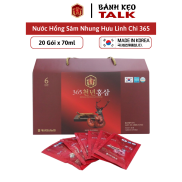 Nước Hồng Sâm Linh Chi Nhung Hươu 365 Hansusam 20 Gói x 70ml - Date 2025