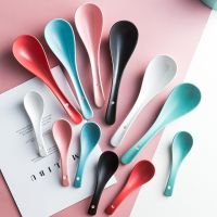 Nordic Style Ceramic Spoon Home Creative Spoon Rice Spoon Hotel Restaurant Spoon Tableware Home Kitchen Supplies Serving Spoon Serving Utensils