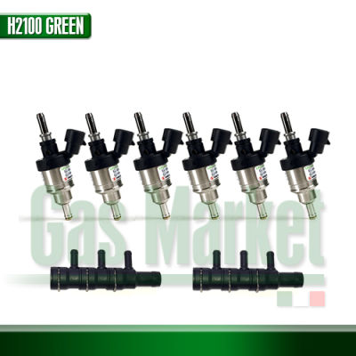 HANA H2001 GREEN/RED 12V Injector Set 6 Cyl – Hose Type