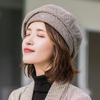 【YD】 Octagonal  Cap Panama Wool Beret for Female Cotton Hats Womens