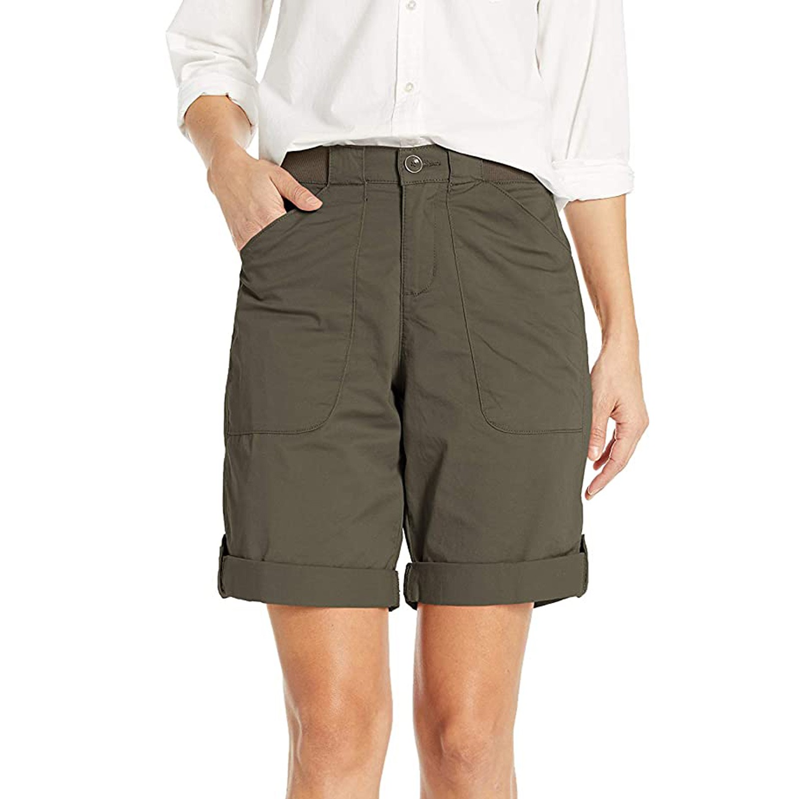 Women Cotton Linen Shorts with Pockets Casual Comfy Drawstring Elastic Waist Summer Slim Lady Beach Short Pants 
