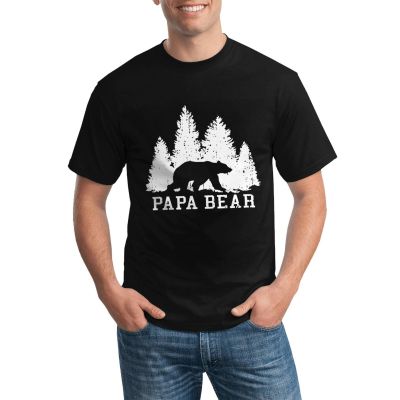 Creative Printed Papa Bear Polyester Cool Tshirts MenS Appreal