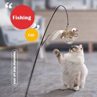 Simulation Bird interactive Cat Toy Funny Feather Bird with Bell Cat Stick Toy for Kitten Playing Teaser Wand Toy Cat Supplies Toys