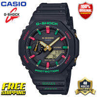 G-Shock GA2100 ของแท้ผู้ชายกีฬานาฬิกาเซ็นเซอร์คู่เคลื่อนไหวกลางแจ้งกันกระแทกกันน้ำโคลนอัตโนมัติยกไฟรับประกันสี่ปี GA-2100TH-1A