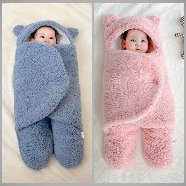 bm-ผ้าห่มห่อทารกถุงนอนทารกแรกเกิดฤดูใบไม้ร่วงและฤดูหนาวห่อหนาที่ป้องกันเด็กทารกห่อทารก0-3-6เดือน